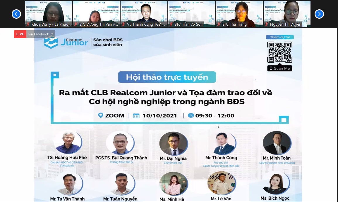 Realcom Junior – Câu lạc bộ dành cho các bạn sinh viên có đam mê với lĩnh vực bất động sản, đô thị, quản lý đất đai 