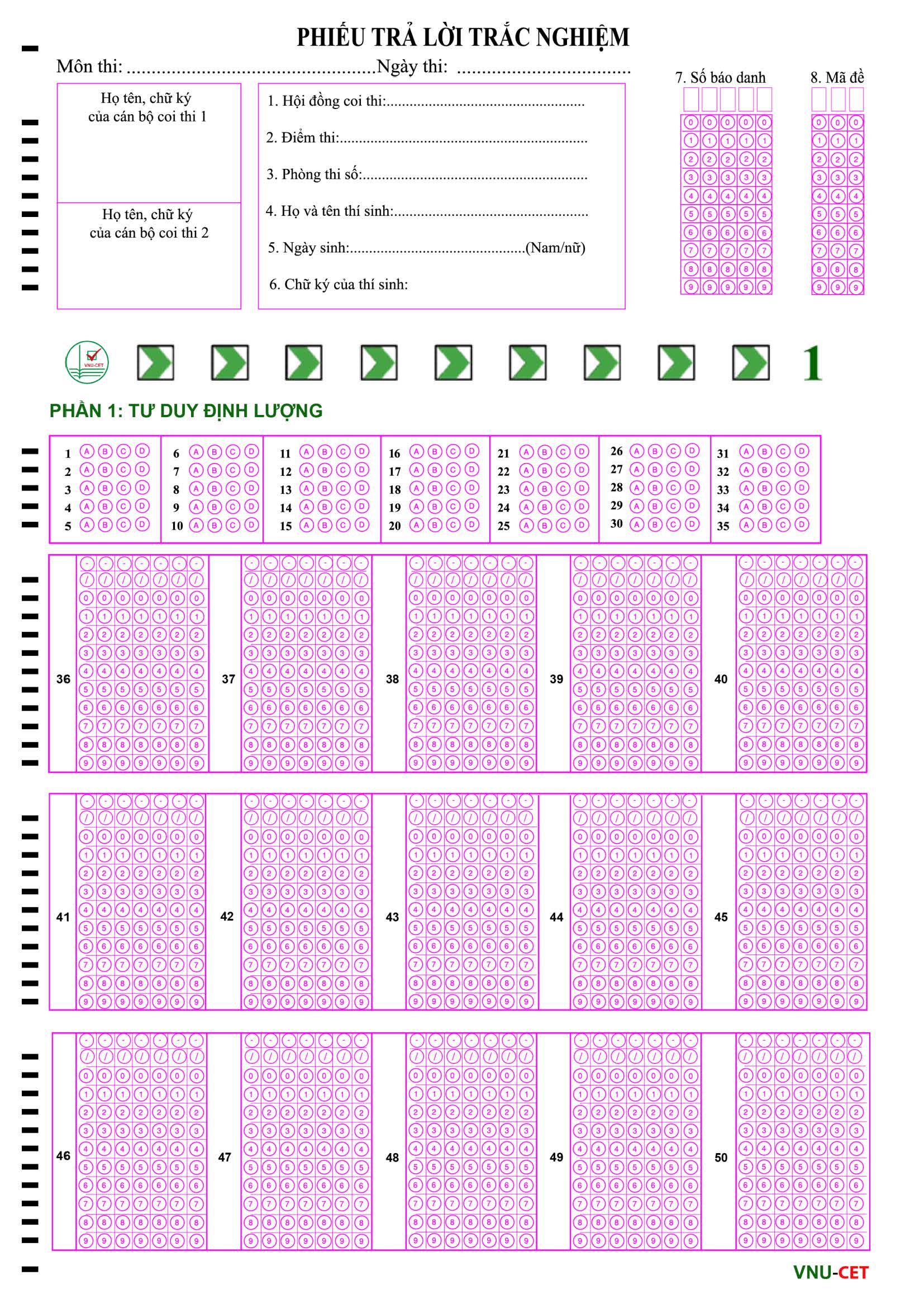 Đề thi tham khảo kỳ thi đánh giá năng lực học sinh THPT năm 2021