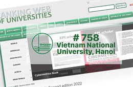 Bảng xếp hạng Webometrics tháng 8/2022: ĐHQGHN lần đầu tiên trong nhóm 800