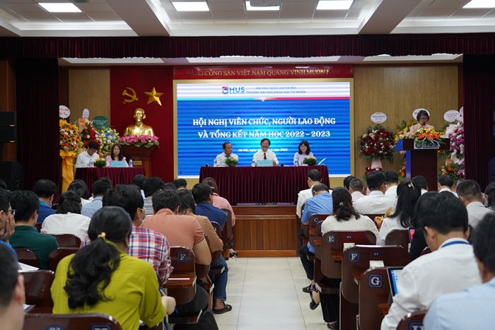Hội nghị viên chức, người lao động và tổng kết năm học 2022 - 2023 Trường Đại học Khoa học Tự nhiên, ĐHQGHN: khẳng định vị trí dẫn đầu trong nghiên cứu và đào tạo các ngành khoa học cơ bản