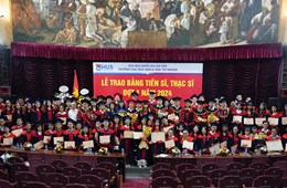 Trường Đại học Khoa học Tự nhiên tổ chức lễ trao bằng cho 158 tân tiến sĩ, thạc sĩ đợt 1 năm 2024