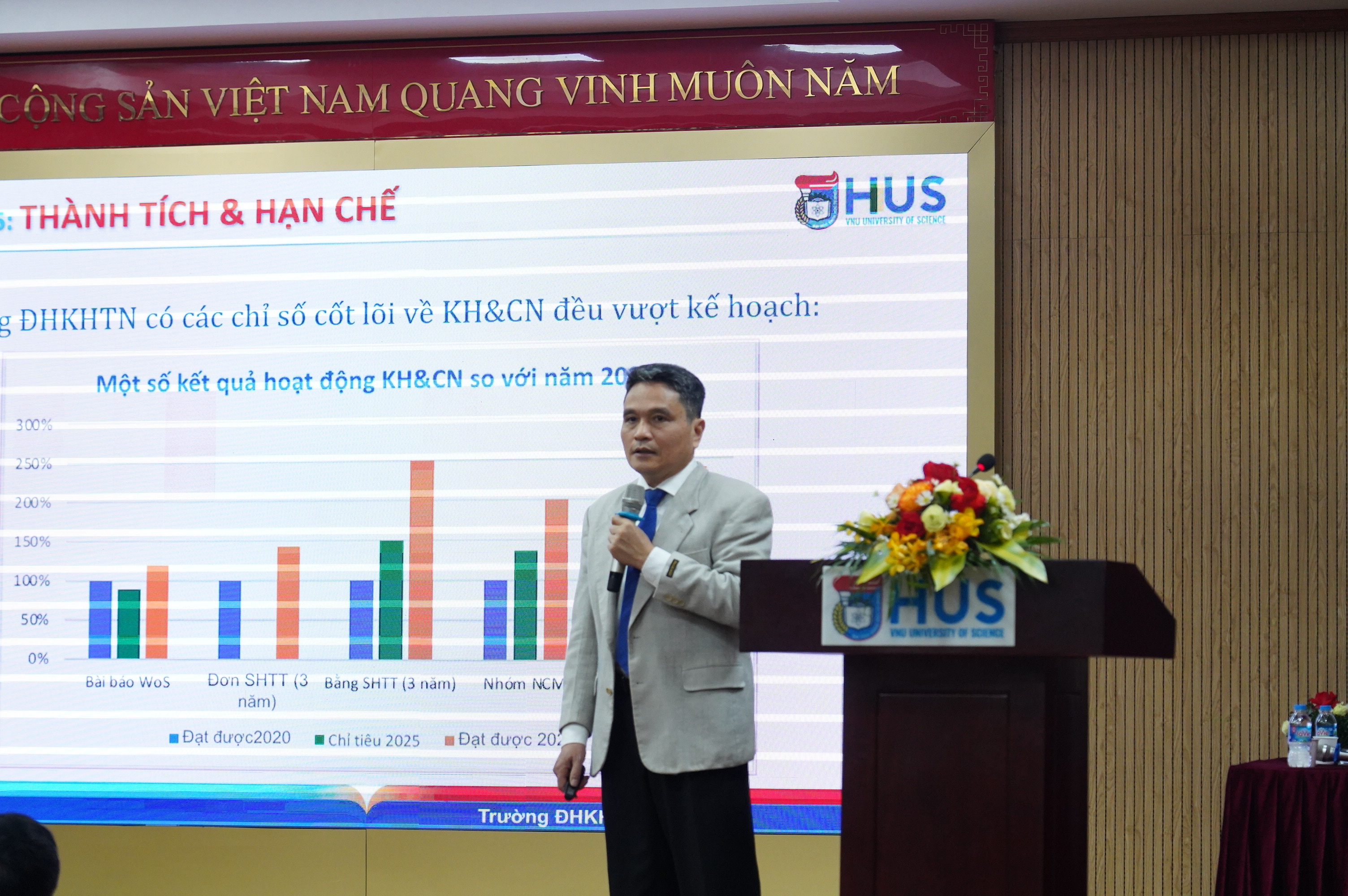 Trường ĐHKHTN tổ chức Hội nghị cán bộ chủ chốt lấy ý kiến tín nhiệm về nhân sự bổ nhiệm lại chức vụ Phó Hiệu trưởng nhiệm kỳ 2025-2030