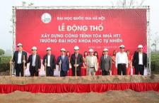 Khởi công xây dựng tổ hợp tòa nhà Khoa Toán - Cơ - Tin học, Trường ĐH Khoa học Tự nhiên, ĐHQGHN tại Hòa Lạc