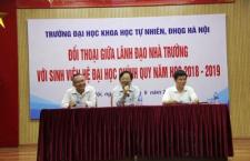 Đối thoại giữa lãnh đạo Trường ĐHKHTN với sinh viên hệ đại học chính quy năm học 2018-2019