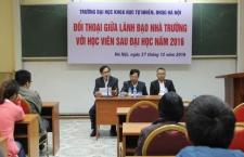 Đối thoại giữa lãnh đạo nhà trường với học viên sau Đại học năm 2016