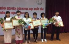 Giải thưởng “Công trình nghiên cứu khoa học xuất sắc cho sinh viên Đại học Quốc gia” năm học 2013-2014.