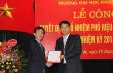 Lễ công bố Quyết định bổ nhiệm Phó Hiệu trưởng Trường Đại học Khoa học Tự nhiên nhiệm kỳ 2014 - 2019